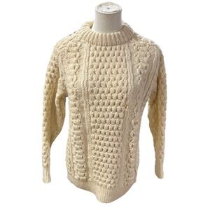 John Molloy Women's Wool Sweater Knit 38 Beige
